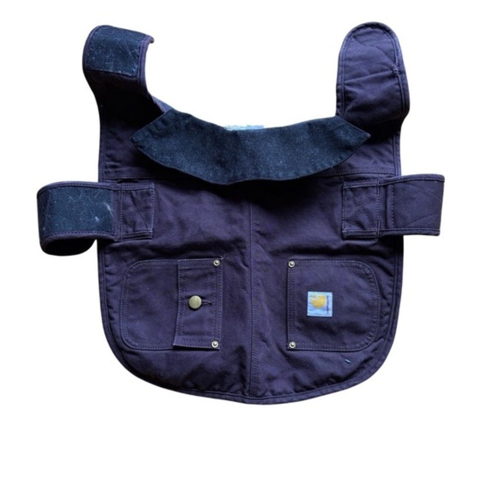 Carhartt Insulated Dog Jacket Coat Purple Canvas Adjustable Hook and Loop Pet M